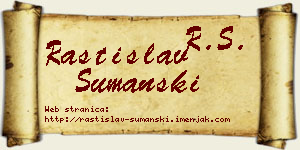 Rastislav Šumanski vizit kartica